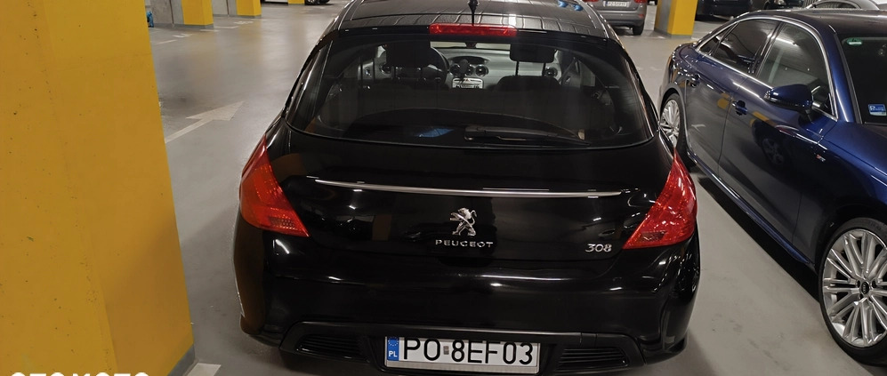 Peugeot 308 cena 18900 przebieg: 214000, rok produkcji 2012 z Poznań małe 277